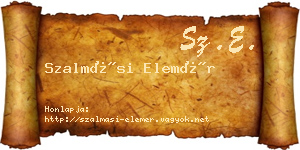 Szalmási Elemér névjegykártya